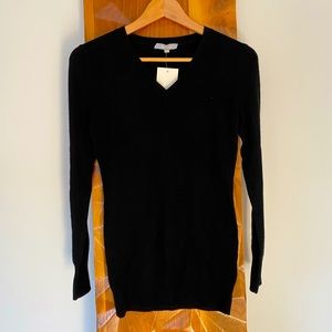 Hayden 100% Cashmere Black V-neck Sweater NWT Size XS